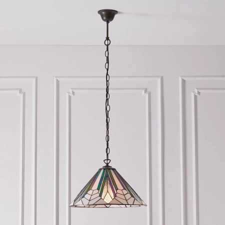 Lampa wisząca witrażowa Tiffany 6393760W z serii Interiors 1900