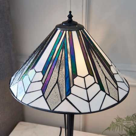 Lampa stołowa witrażowa Tiffany 639392 z serii Interiors 1900
