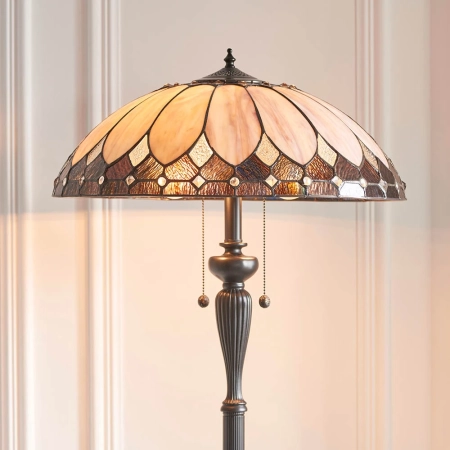 Lampa podłogowa witrażowa Tiffany 639722 z serii Interiors 1900