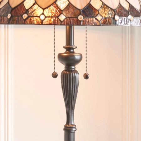 Lampa podłogowa witrażowa Tiffany 639722 z serii Interiors 1900