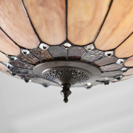 Lampa wisząca witrażowa wielokolorowa 639763 z serii Tiffany