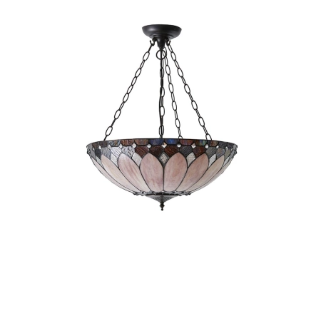 Lampa wisząca witrażowa wielokolorowa 639763 z serii Tiffany
