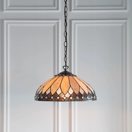 Lampa wisząca witrażowa kolorowa 6397760W z serii Tiffany
