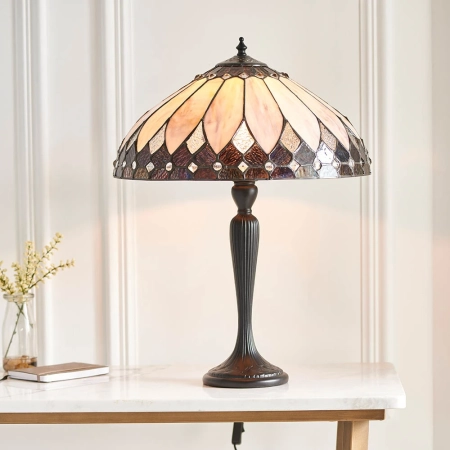 Lampa stołowa witrażowa Tiffany 6398260W z serii Interiors 1900