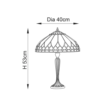 Lampa stołowa witrażowa Tiffany 6398260W z serii Interiors 1900