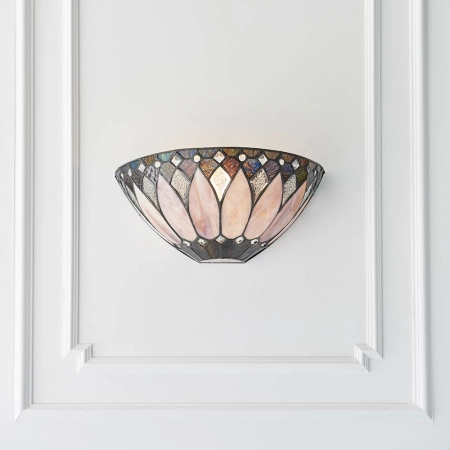 Kinkiet witrażowy Tiffany kolorowy 6398340W z serii Interiors 1900