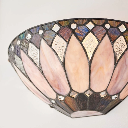 Kinkiet witrażowy Tiffany kolorowy 6398340W z serii Interiors 1900