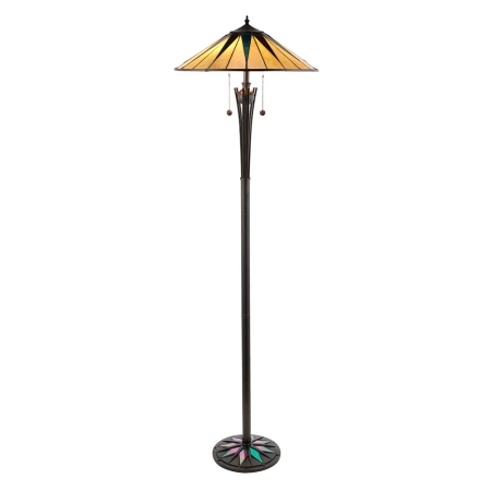 Lampa podłogowa witrażowa Tiffany 640412 z serii Interiors 1900