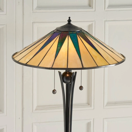 Lampa podłogowa witrażowa Tiffany 640412 z serii Interiors 1900