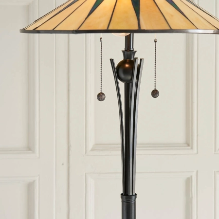 Lampa podłogowa witrażowa Tiffany 640412 z serii Interiors 1900
