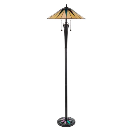 Lampa podłogowa witrażowa Tiffany 640412 z serii Interiors 1900