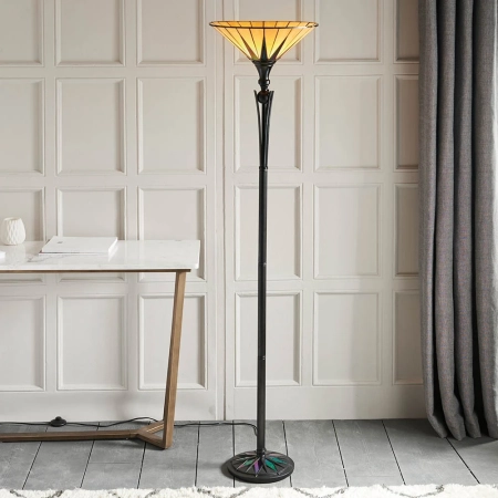 Lampa podłogowa witrażowa Tiffany 6404260W z serii Interiors 1900
