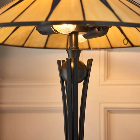 Lampa stołowa witrażowa Tiffany 640452 z serii Interiors 1900