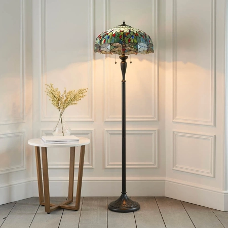 Lampa podłogowa witrażowa Tiffany 640692 z serii Interiors 1900