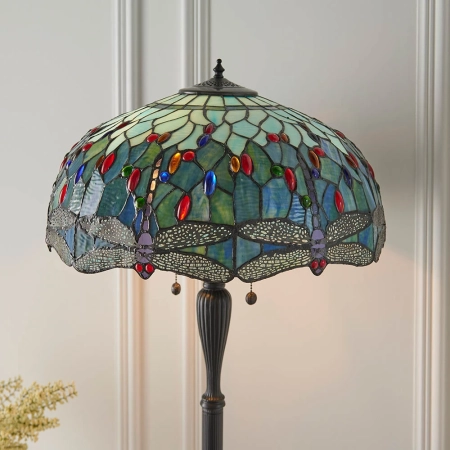 Lampa podłogowa witrażowa Tiffany 640692 z serii Interiors 1900