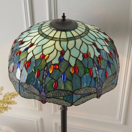 Lampa podłogowa witrażowa Tiffany 640692 z serii Interiors 1900