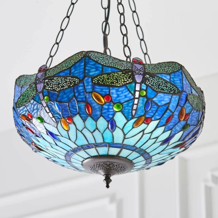 Lampa wisząca witrażowa Tiffany 640753 z serii Interiors 1900
