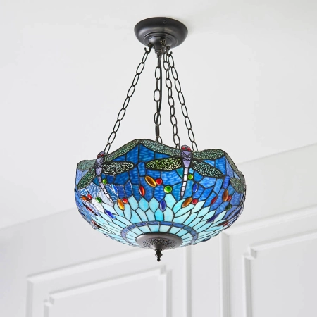 Lampa wisząca witrażowa Tiffany 640753 z serii Interiors 1900