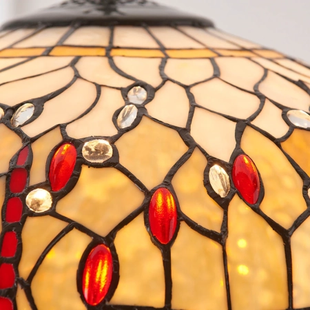 Lampa wisząca witrażowa wielokolorowa 640793 z serii TIFFANY