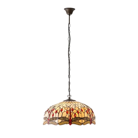 Lampa wisząca witrażowa wielokolorowa 640793 z serii TIFFANY