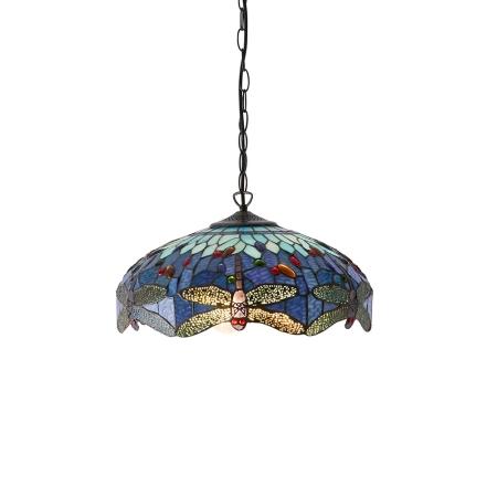 Lampa wisząca witrażowa wielokolorowa 640803 z serii Tiffany