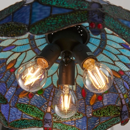 Lampa wisząca witrażowa wielokolorowa 640803 z serii Tiffany