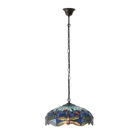 Lampa wisząca witrażowa wielokolorowa 640803 z serii Tiffany