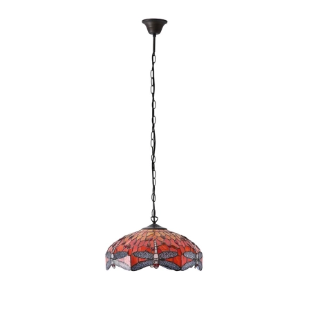 Lampa wisząca witrażowa wielokolorowa 640813 z serii Tiffany