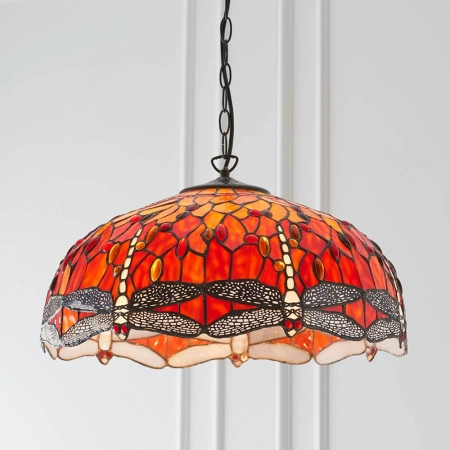Lampa wisząca witrażowa Tiffany 640823 z serii Interiors 1900