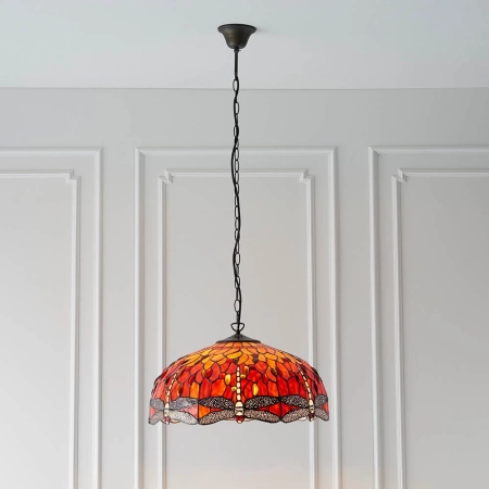 Lampa wisząca witrażowa Tiffany 640823 z serii Interiors 1900