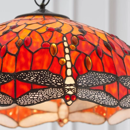Lampa wisząca witrażowa Tiffany 640823 z serii Interiors 1900