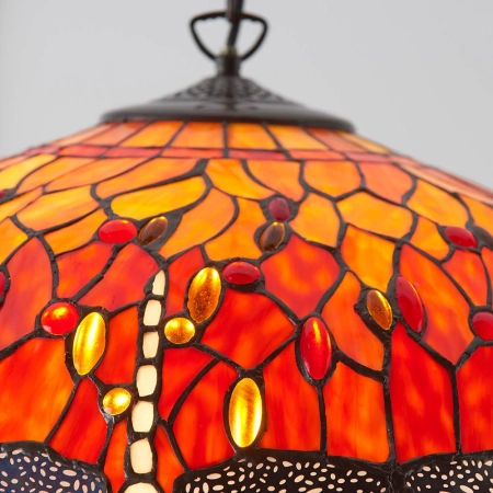 Lampa wisząca witrażowa Tiffany 640823 z serii Interiors 1900