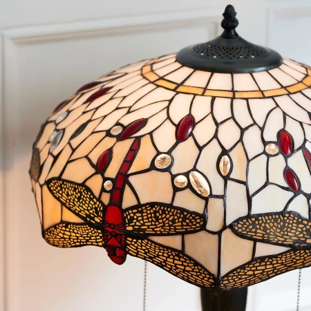 Lampa stołowa witrażowa Tiffany 640852 z serii Interiors 1900