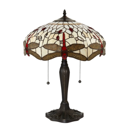 Lampa stołowa witrażowa Tiffany 640852 z serii Interiors 1900