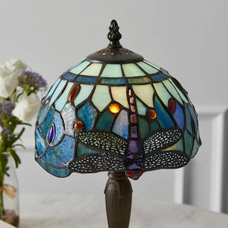 Lampa stołowa witrażowa Tiffany 6408840W z serii Interiors 1900
