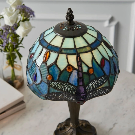 Lampa stołowa witrażowa Tiffany 6408840W z serii Interiors 1900
