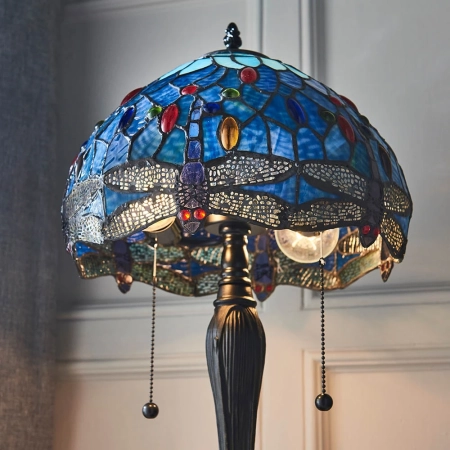 Lampa stołowa witrażowa Tiffany 640902 z serii Interiors 1900