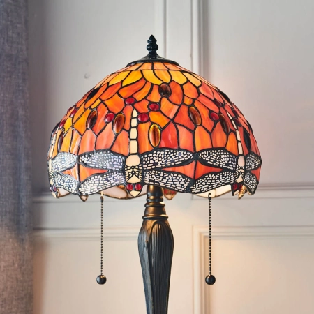 Lampa stołowa witrażowa Tiffany 640922 z serii Interiors 1900