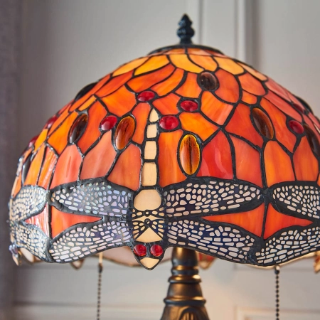Lampa stołowa witrażowa Tiffany 640922 z serii Interiors 1900