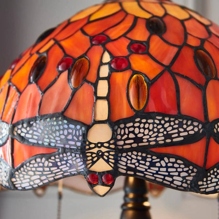 Lampa stołowa witrażowa Tiffany 640922 z serii Interiors 1900