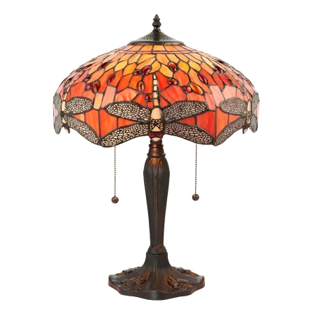 Lampa stołowa witrażowa Tiffany 640932 z serii Interiors 1900