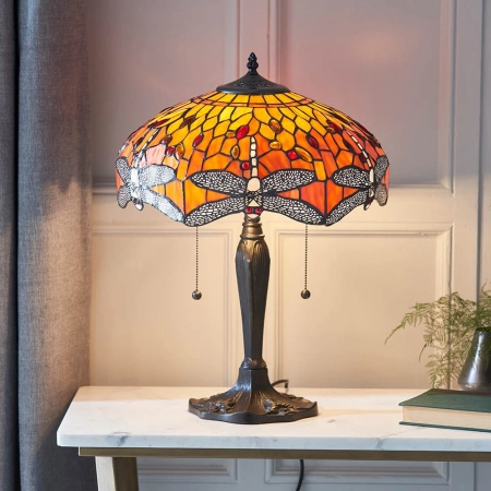 Lampa stołowa witrażowa Tiffany 640932 z serii Interiors 1900