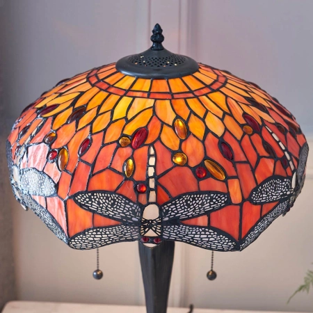 Lampa stołowa witrażowa Tiffany 640932 z serii Interiors 1900