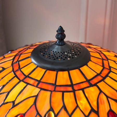 Lampa stołowa witrażowa Tiffany 640932 z serii Interiors 1900
