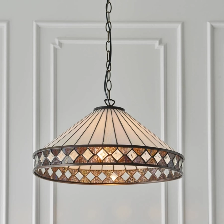 Lampa wisząca witrażowa kolorowa 6414760W z serii Tiffany