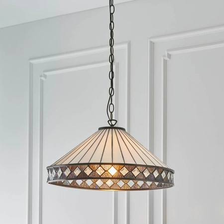 Lampa wisząca witrażowa kolorowa 6414760W z serii Tiffany