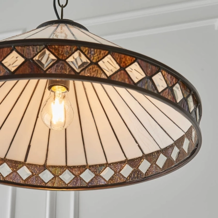 Lampa wisząca witrażowa kolorowa 6414760W z serii Tiffany