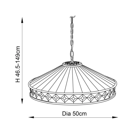 Lampa wisząca witrażowa kolorowa 6414760W z serii Tiffany