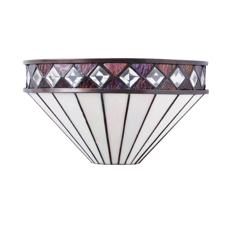 Kinkiet witrażowy Tiffany półokrągły 6414940W z serii Interiors 1900