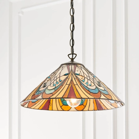 Lampa wisząca witrażowa kolorowa 6416260W z serii Tiffany
